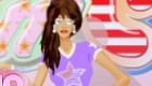 vestir : Chica de moda americana