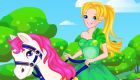 vestir : Una princesa en un caballo blanco