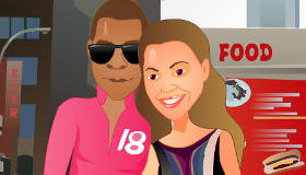 famosos : Juego de besos de Beyonce y Jay-Z
