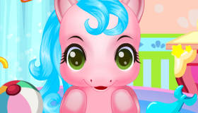 Baño de ponis bebés