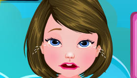 Una niña con gripe