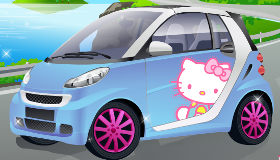 Decorar el coche de Hello Kitty