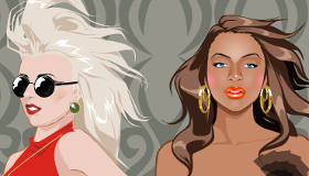 famosos : Maquillar a Lady Gaga y Beyonce