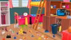 Juego de habitación desordenada