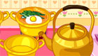 cocina : Una chica hace sopa