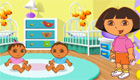 famosos : Dora baby-sitter