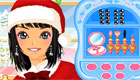 maquillaje : Juego de Navidad; una top model por Navidad