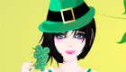 Una chica vestida para celebrar el día de Saint Patrick