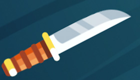 El lanzamiento de cuchillos Ninja